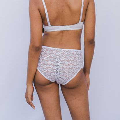 Powderpuff lace cheekster panty