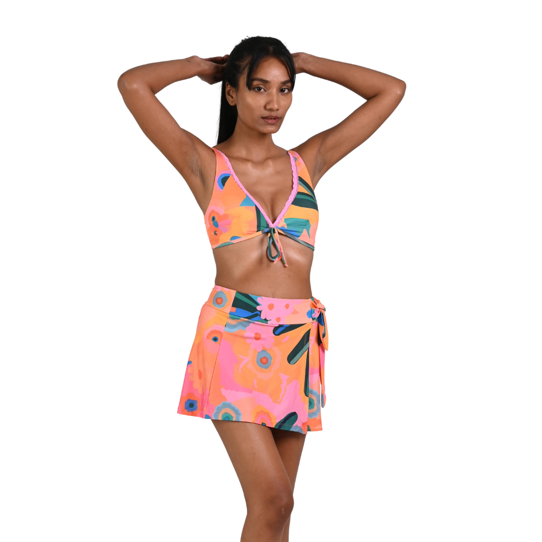 Swim Skort With Tie Up