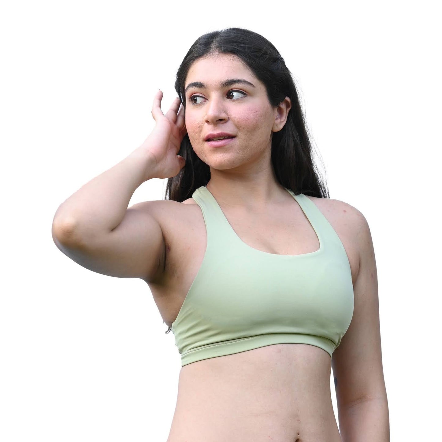 High support sports bra with strappy back