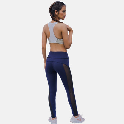 High Waist Leggings with Mesh Panels