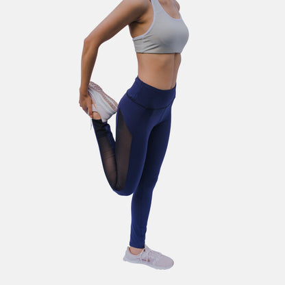 High Waist Leggings with Mesh Panels