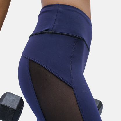 High Waist Leggings with Mesh Panels