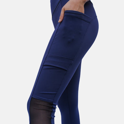 High Waist Leggings with Mesh Panels