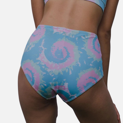 Printed Swim High Waist Bikini Bottom