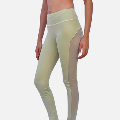 High Waist Leggings with Mesh Panels