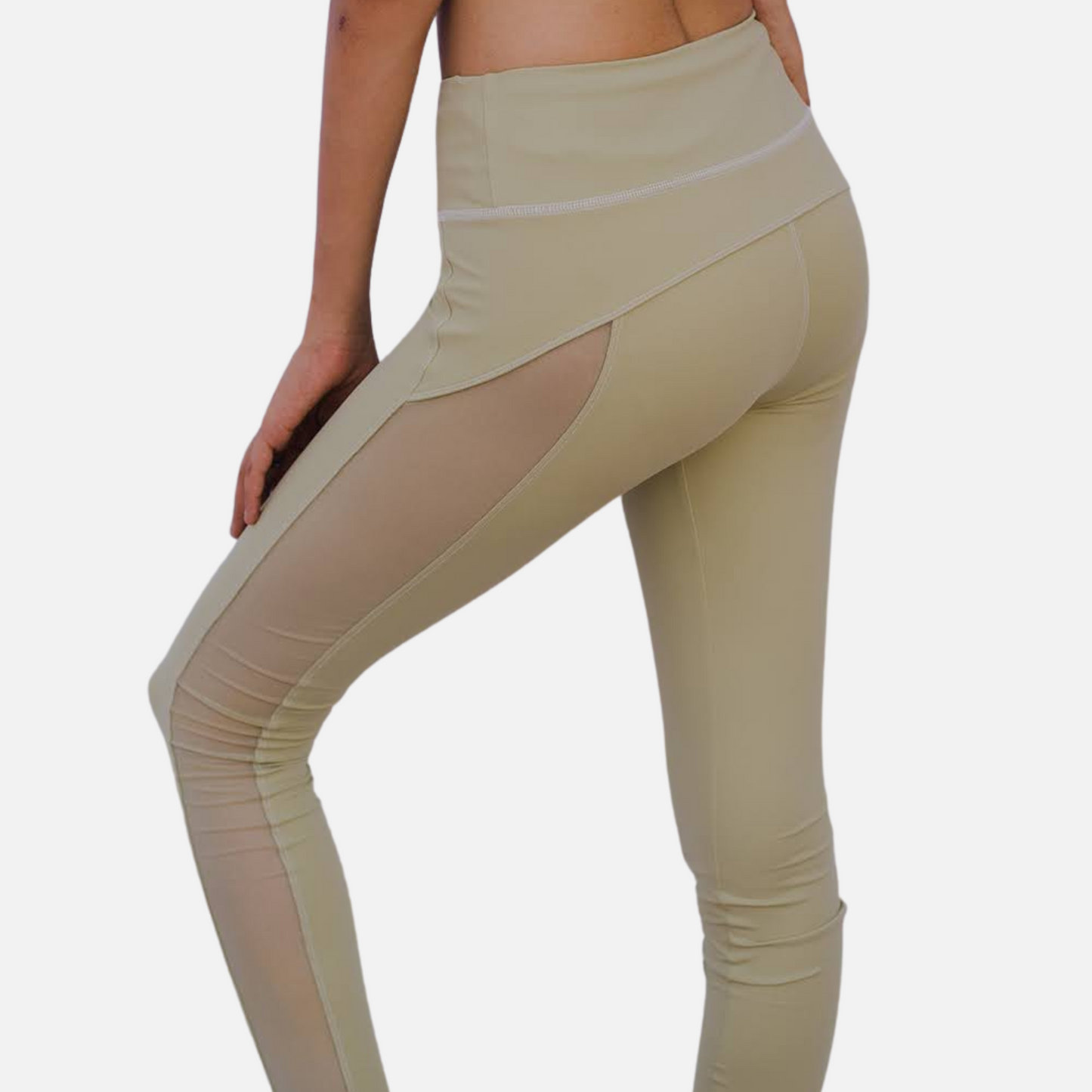 High Waist Leggings with Mesh Panels