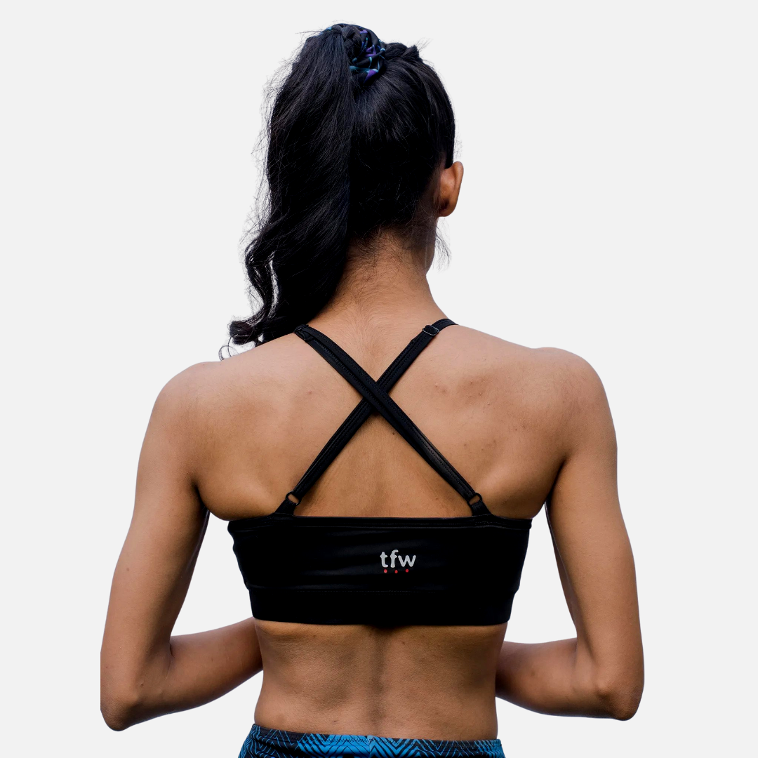 High support sports bra with strappy back – tfwwoman